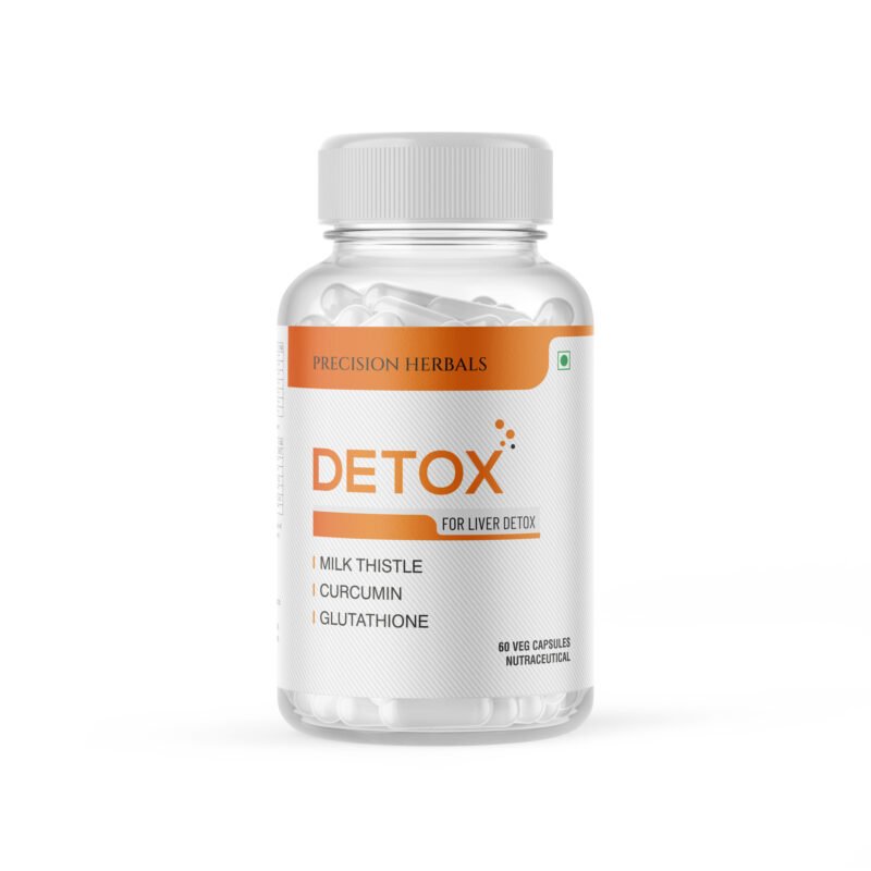 Detox | Milk Thistle, Picrorhiza Kurroa & Curcumin | Supports Liver Cleanse, Detox & Repair | Improves Liver Function & Digestion | Antioxidant Support | 60 Veg Capsules