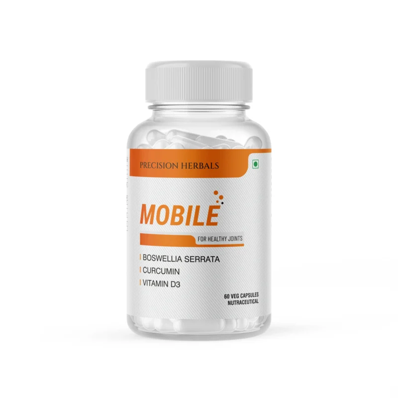 Mobile | Joint Pain Relief Capsules for Men and Women | Supplement for Joint Health | Improves Mobility | with Boswellia, Curcumin, vitamin D | 60 Vegetarian Capsules