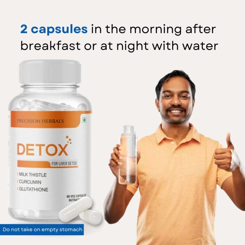 Detox | Milk Thistle, Picrorhiza Kurroa & Curcumin | Supports Liver Cleanse, Detox & Repair | Improves Liver Function & Digestion | Antioxidant Support | 60 Veg Capsules - Image 7