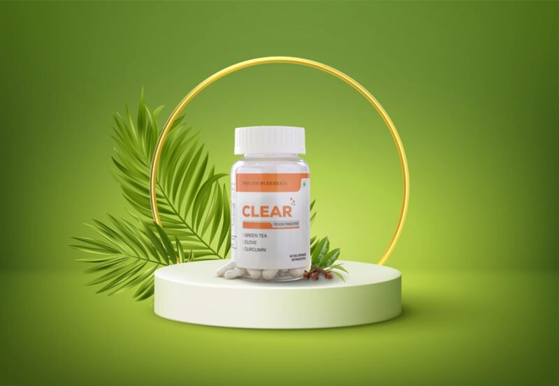 Clear | Acne management | Herbal Formulation | Reduces Acne | Prevents Oily skin | 60 Vegetarian Capsules - Image 6