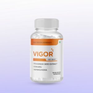 Vigor | Natural Testosterone Booster for Men | With Panax Ginseng, Ashwagandha, Safed Musli, Fenugreek & Zinc | Boost Strength, Stamina & Muscle Growth | Enhance Energy & Performance | 60 Vegetarian Capsules