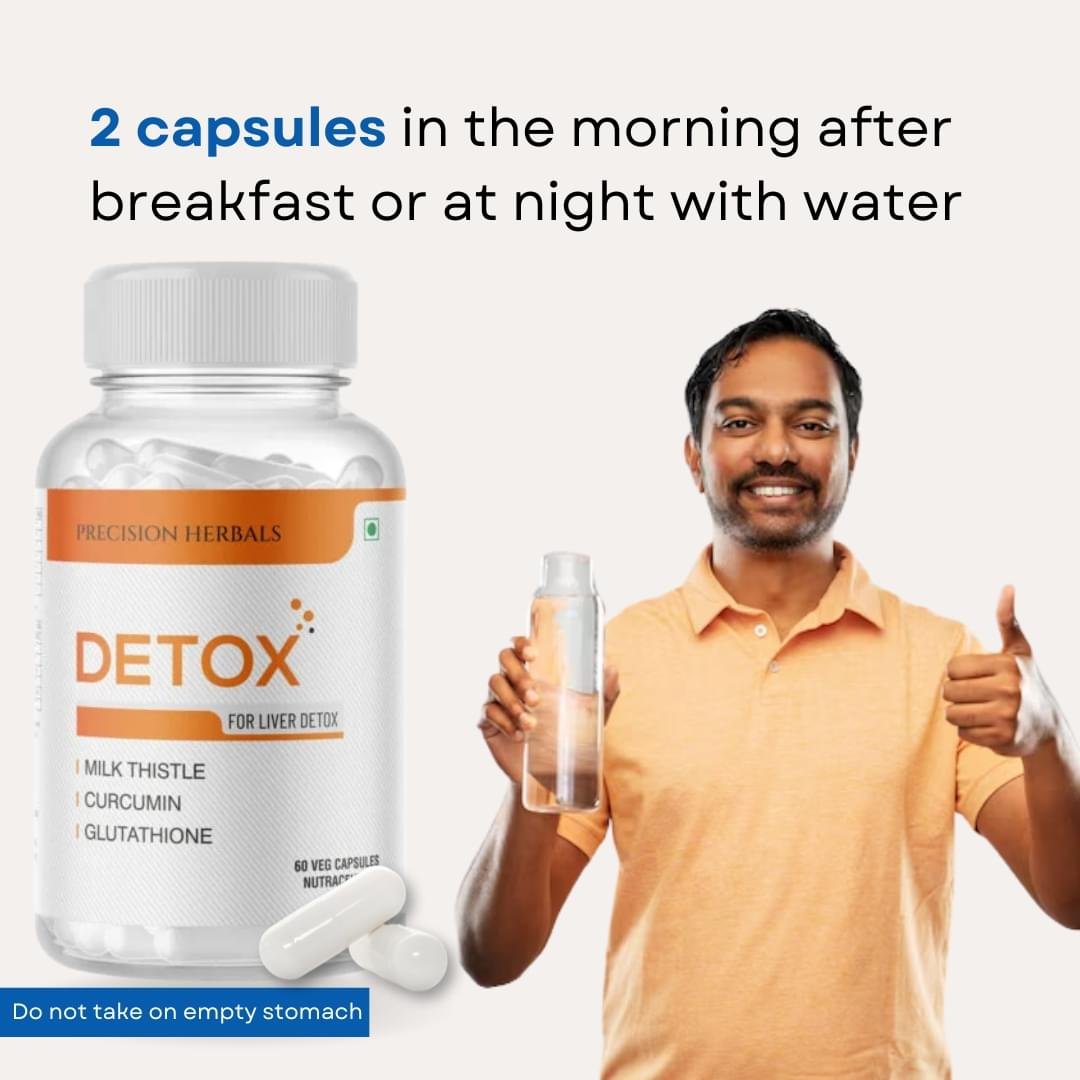 Detox | Milk Thistle, Picrorhiza Kurroa & Curcumin | Supports Liver Cleanse, Detox & Repair | Improves Liver Function & Digestion | Antioxidant Support | 60 Veg Capsules - Image 7