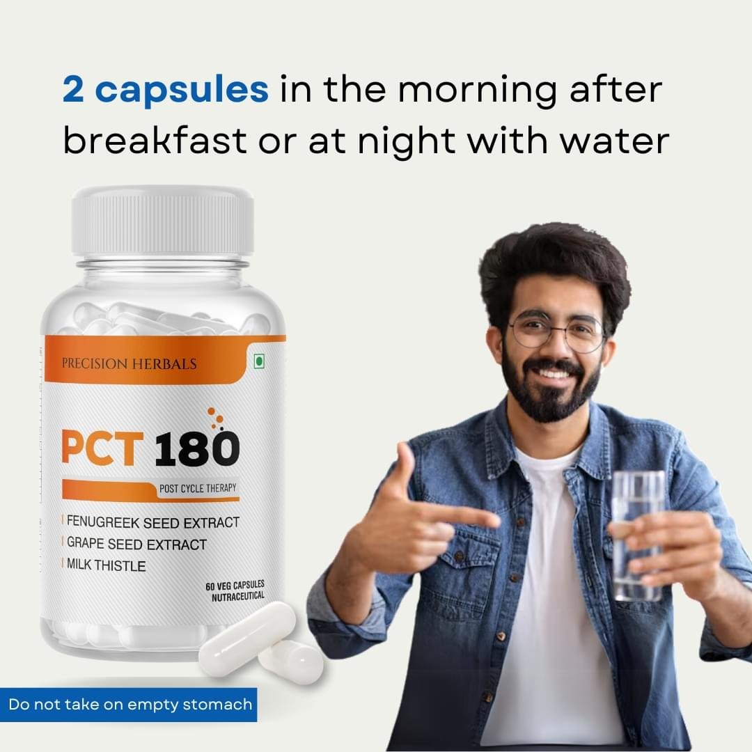 PCT 180 | Post Cycle Therapy for men | Protects Heart | Improve Joint Health | Liver Detox | Control Estrogen Level | Testosterone Boost | 60 Vegetarian Capsules - Image 7