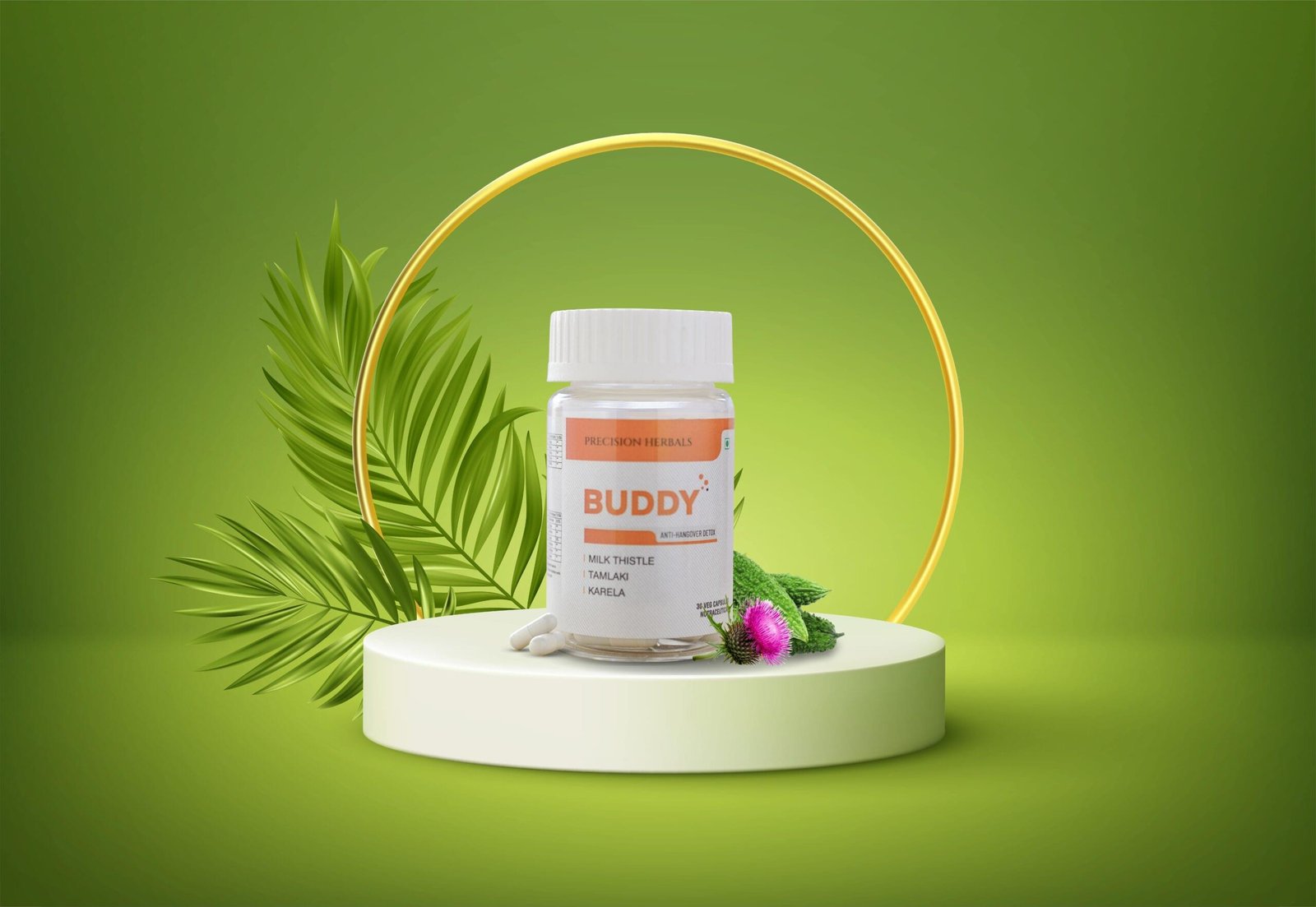 Buddy | After-party support | Detox | Antioxidant | With Karela, Kalmegh, Green Tea, and Milk Thistle | 30 Vegetarian Capsules - Image 6