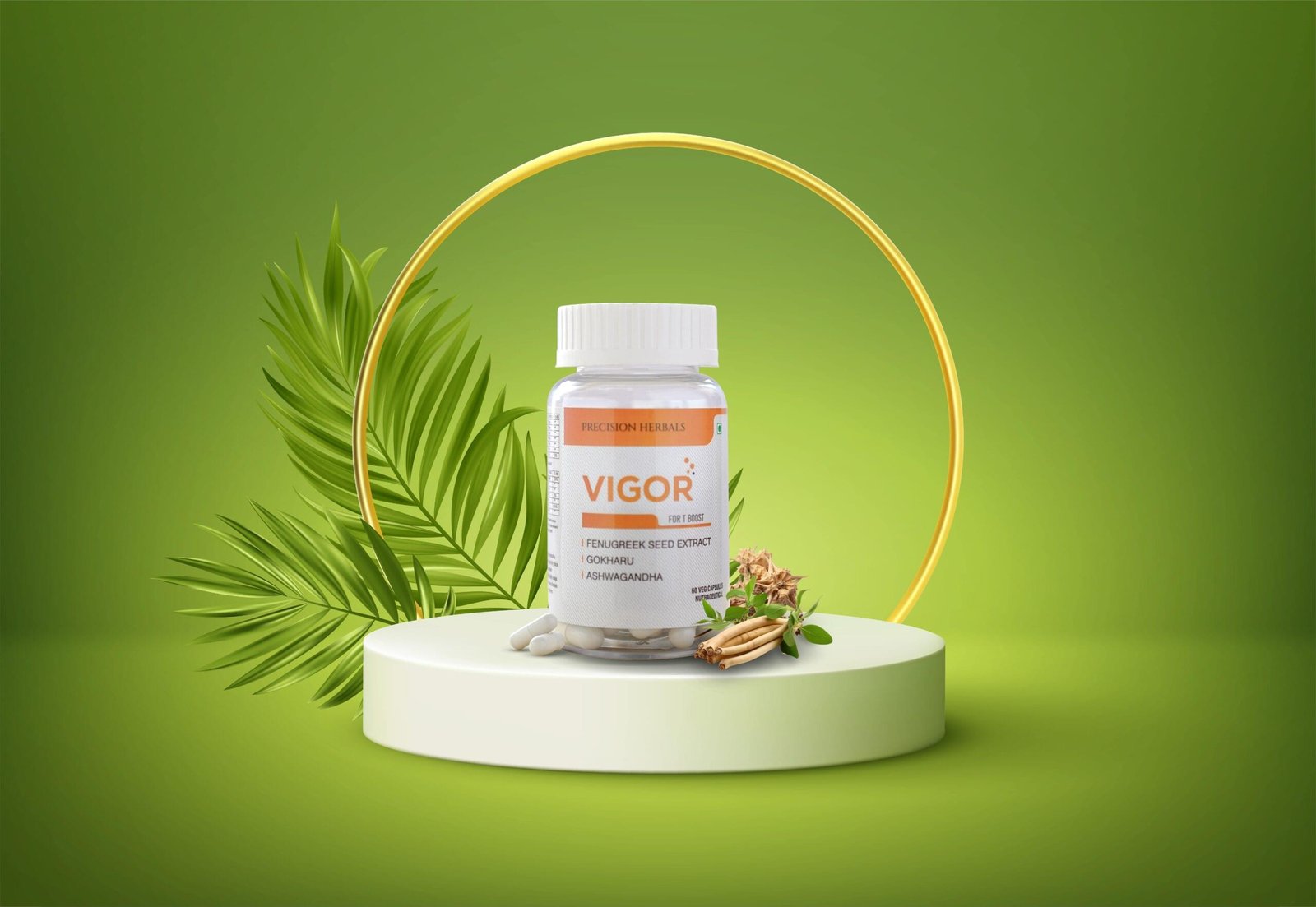 Vigor | Natural Testosterone Booster for Men | With Panax Ginseng, Ashwagandha, Safed Musli, Fenugreek & Zinc | Boost Strength, Stamina & Muscle Growth | Enhance Energy & Performance | 60 Vegetarian Capsules - Image 6