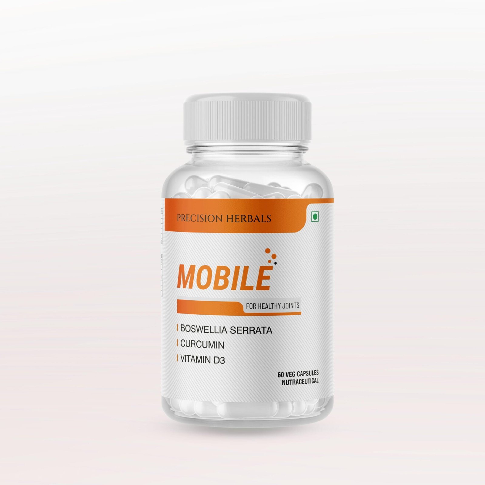 Mobile | Joint Pain Relief Capsules for Men and Women | Supplement for Joint Health | Improves Mobility | with Boswellia, Curcumin, vitamin D | 60 Vegetarian Capsules