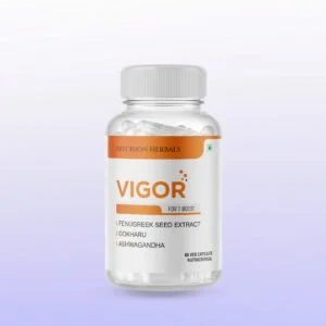 Vigor | Natural Testosterone Booster for Men | With Panax Ginseng, Ashwagandha, Safed Musli, Fenugreek & Zinc | Boost Strength, Stamina & Muscle Growth | Enhance Energy & Performance | 60 Vegetarian Capsules